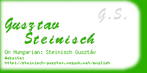 gusztav steinisch business card
