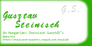 gusztav steinisch business card